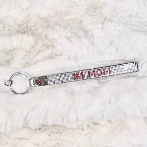 Golden Nugget Crystal Rhinestone  #1 Mom Key Holder